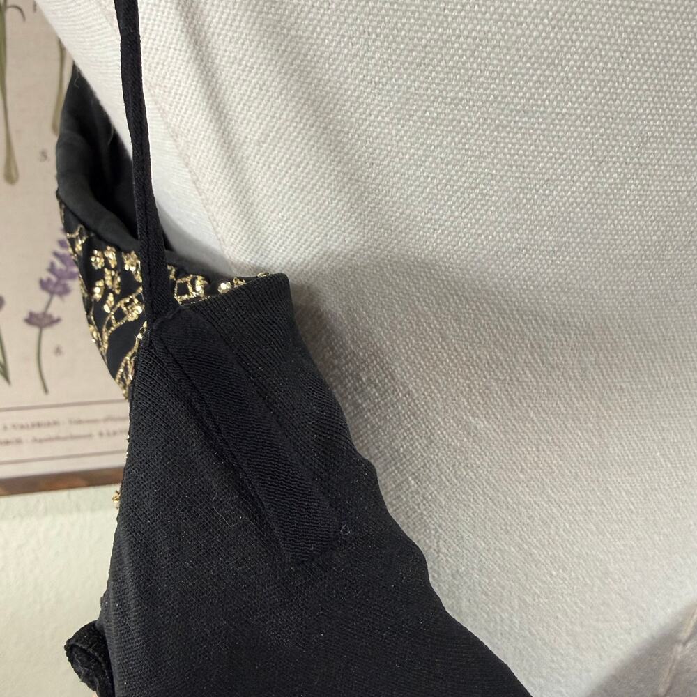 Vtg 90s Y2k Betsey Johnson Luxe Glitter Formal Dress Whimsigoth Romantic Goth S - Picture 7 of 7